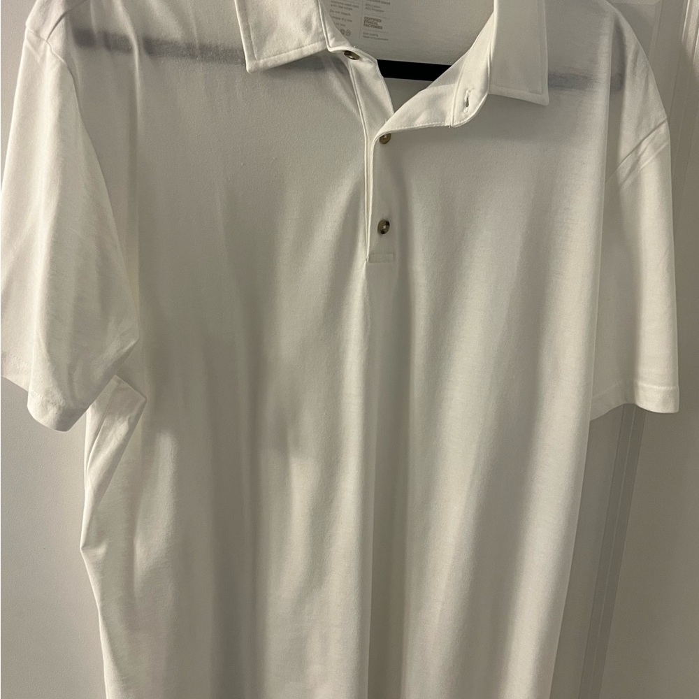 Fresh Clean Threads Classic White Men's Polo Shirt